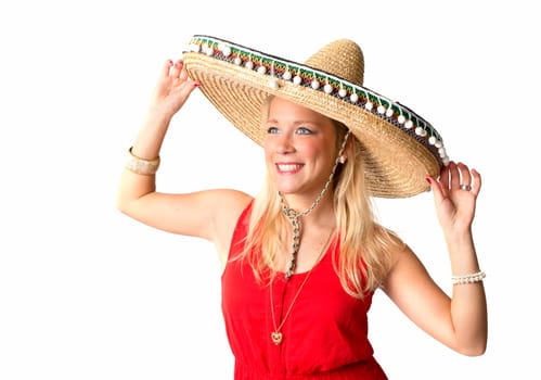 Young woman with sombrero