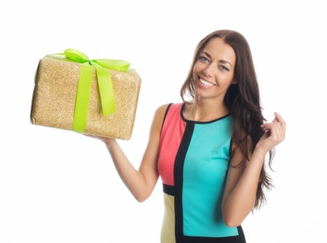 Young woman with gift