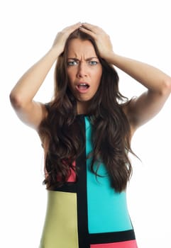 Horrified woman