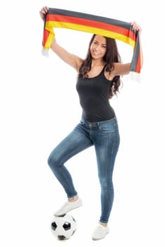 Female football fan