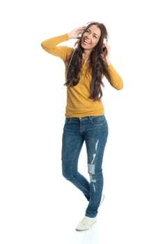 Young woman with headphones