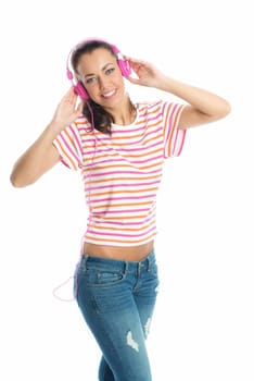 Young woman with headphones