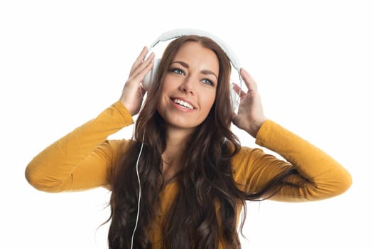 Young woman with headphones