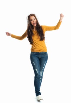 Young woman with headphones