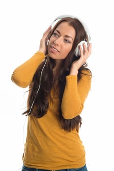 Young woman with headphones