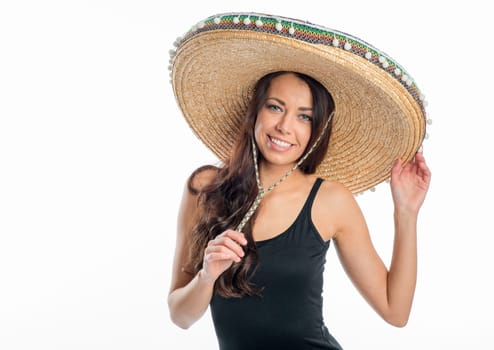 Young woman with sombrero