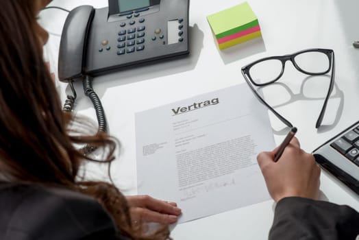 Sign a lease agreement