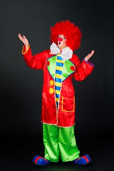 Astonished clown
