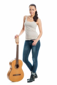 Young woman with a guitar