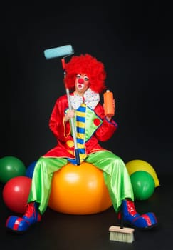 Clown as a painter