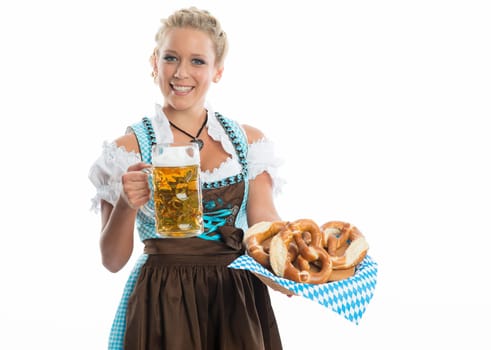 Bayrin with beer and Brezn