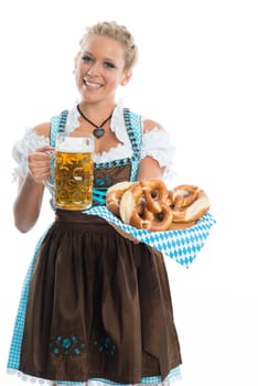 Bayrin with beer and Brezn