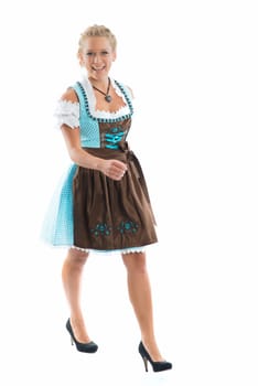 Woman in Dirndl Dress