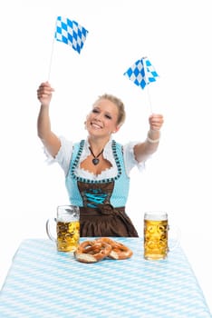 Bayrin with beer and Brezn