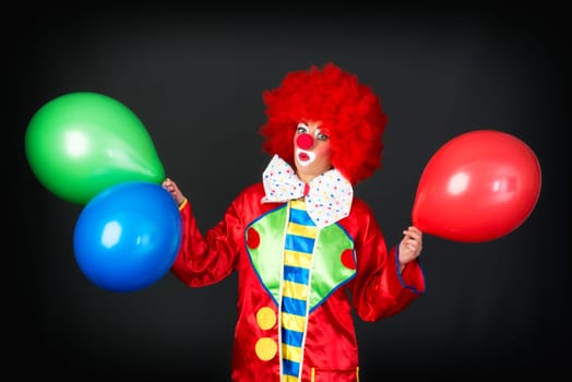Clown with balloons