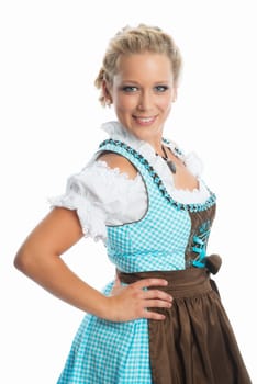 Woman in Dirndl Dress