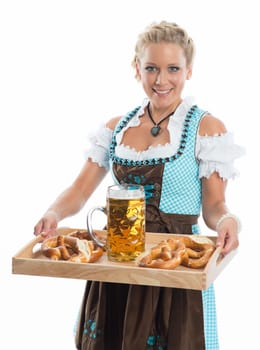 Bayrin with beer and Brezn