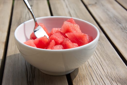 Melon in bowl