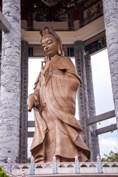 Asian temple with zodiac signs and religious symbols in Malaysia