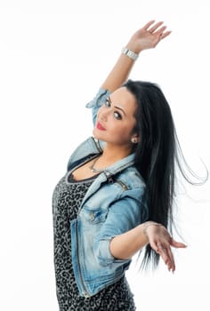 Pretty black-haired girl