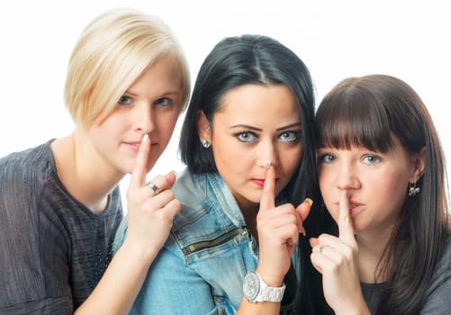 3 young girls with mystery
