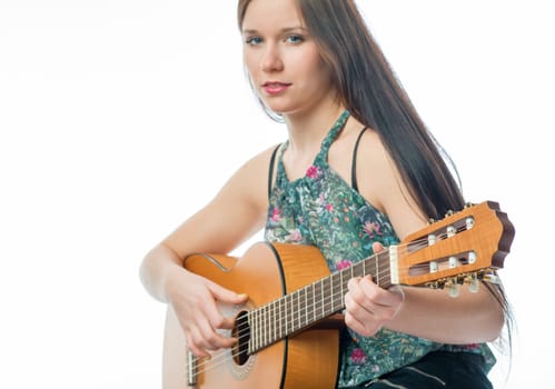 Young girl with guitar
