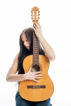 Young girl with guitar