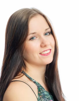 Laughing girl's face