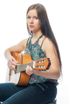 Young girl with guitar