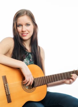 Young girl with guitar