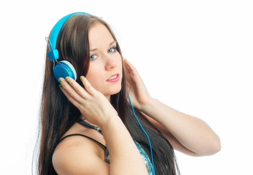 Girl with headphones