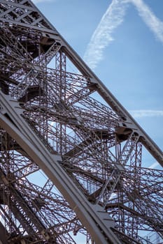 eiffeltower in paris landmark in front of blue sky in spring architecture view