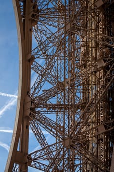 eiffeltower in paris landmark in front of blue sky in spring architecture view