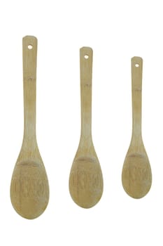 A close up shot of wooden spoons