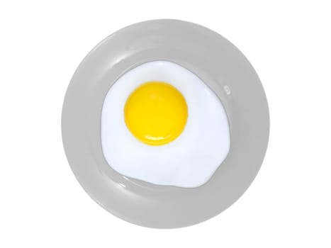 A close up shot of a fried egg