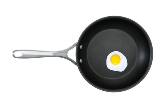 A close up shot of a fried egg