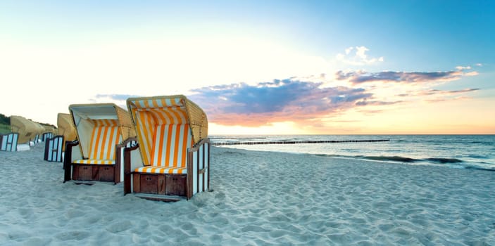 Sunset on the beach - Baltic Sea