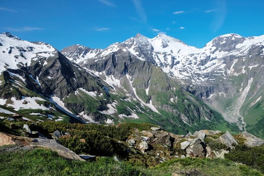 Landscape Hohe Tauern,mountains with peaks in the area of the Alps