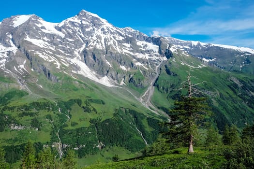 Landscape Hohe Tauern,mountains with peaks in the area of the Alps