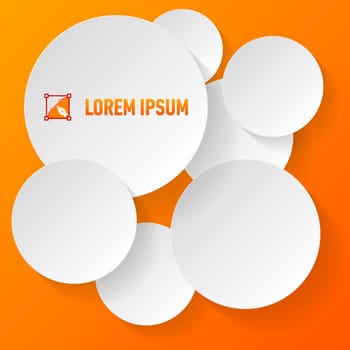 Yellow background with paper circles for your text