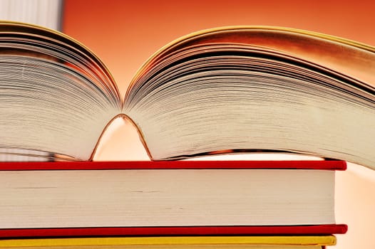 Composition with books on the table