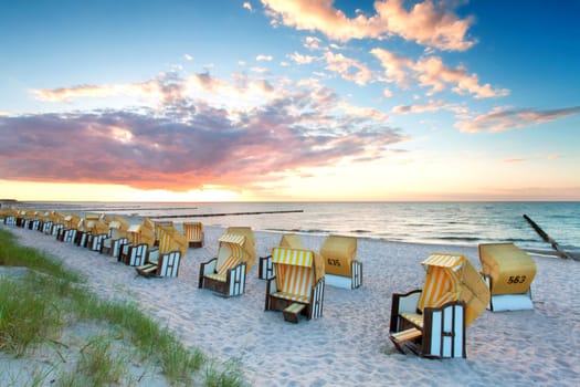 Sunset on the beach - Baltic Sea