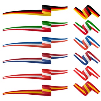 collection - european country flag banners