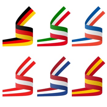 collection - european country flag banners