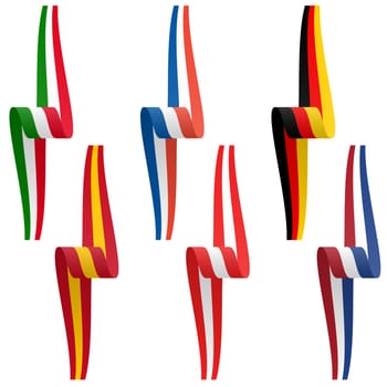 collection - european country flag banners