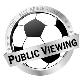 colored isolated button PUBLIC VIEWING
