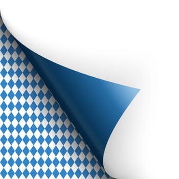 Paper lower left corner with oktoberfest background