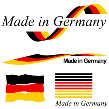 collection of seals of quality MADE IN GERMANY