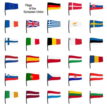 collection of european union flags