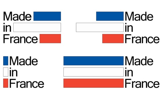 collection of seals of quality MADE IN FRANCE